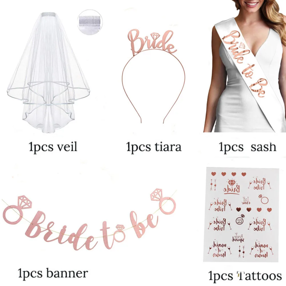 5 шт. аксессуары для волос татуировки вуаль комплект свадебной вечеринки горный