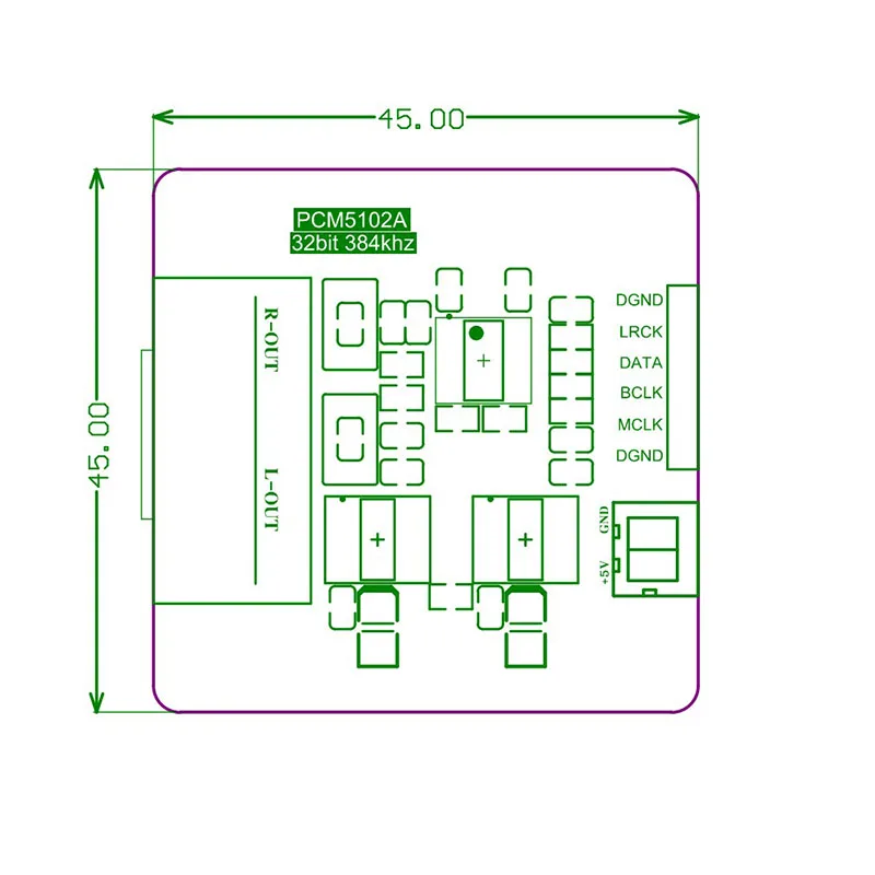 Цифровой декодер Nvarcher DAC PCM5102A поддерживает вход Bluetooth I2s 32 бит 384 кГц для усилителя