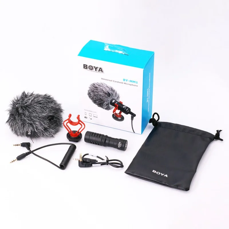 BOYA BY-MM1 cardioid 3,5 мм Аудио Видео Запись микрофон микро наружная фотография для смартфона DJI Osmo Nikon Canon DSLR