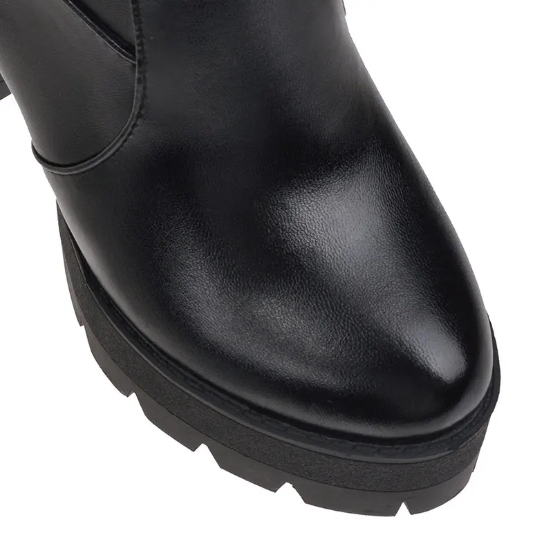 Sgesvier/Сапоги выше колена Модная обувь Женские сапоги из мягкой искусственной кожи