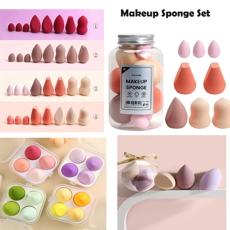 

Makeup Sponge Set Professional Cosmetic Puff Multiple sizes For Foundation Concealer Cream Make Up Soft Sponge Puff Wholesale