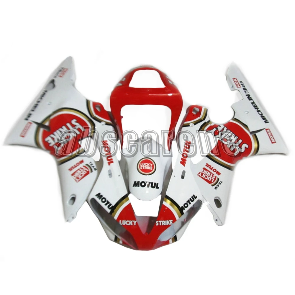 New Full Fairing Kit For Yamaha YZF1000 R1 2000 2001 YZF 00 01 ABS Plastic Injection Cowlings Bodywork Lucky Strike Red White | Автомобили