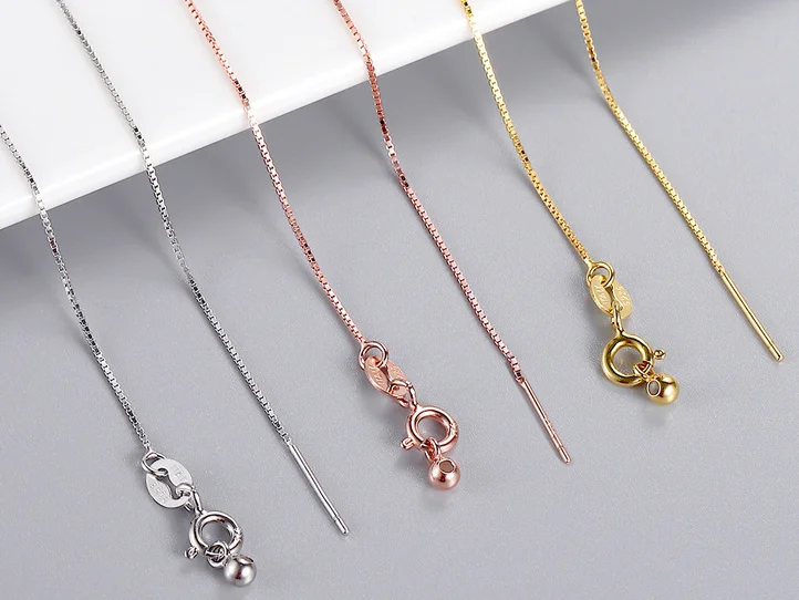 

Цепочка Женская универсальная из серебра 925 пробы с подвеской из бисера