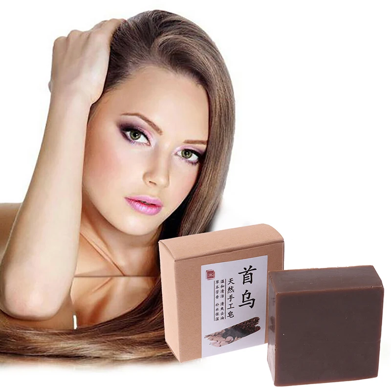 Новый полигональный эссенция волос затемнение шампунь бар мыло натуральная