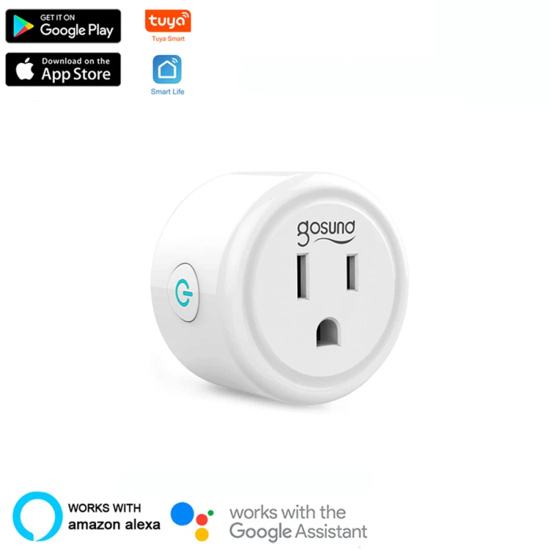 Gosund Smart Plug 2.4G WiFi Outlet US Standard Electrical Socket Work With Alexa And Google Home Remote Control No Hub Required