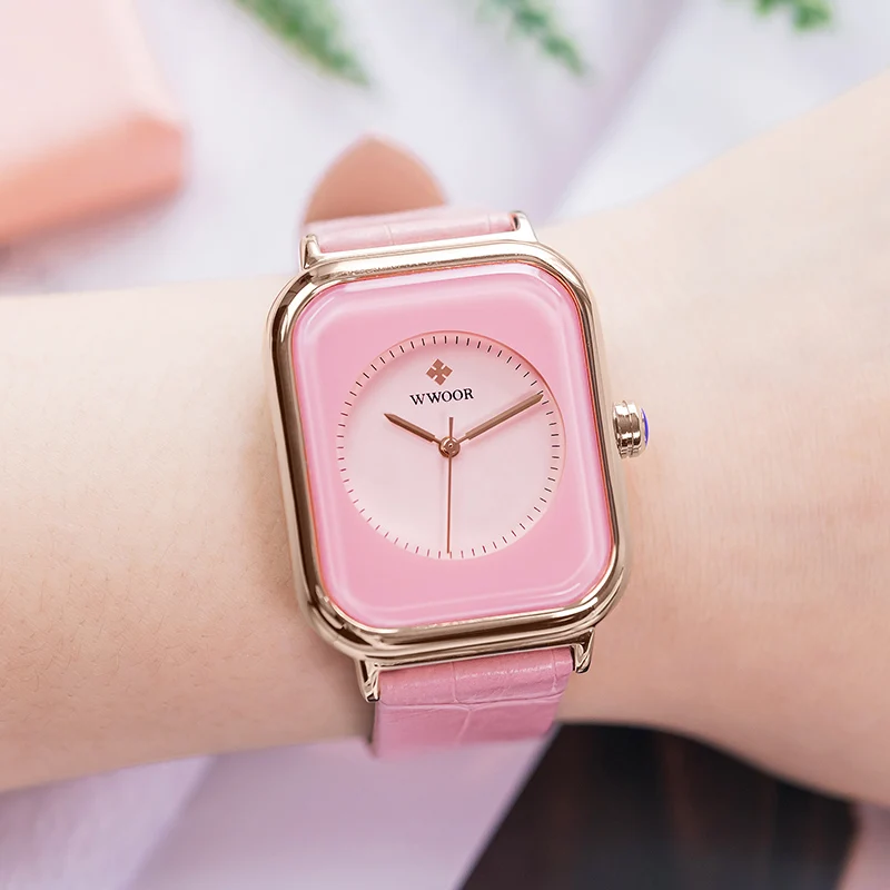 Часы WWOOR женские кварцевые в минималистском стиле Брендовые повседневные