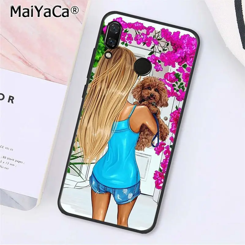MaiYaCa модный коричневый волос для мамы, дочки, папы, семейный чехол для телефона Xiaomi Redmi8 4X 6A S2 Go Redmi 5 5Plus Note5 7 Note8pro