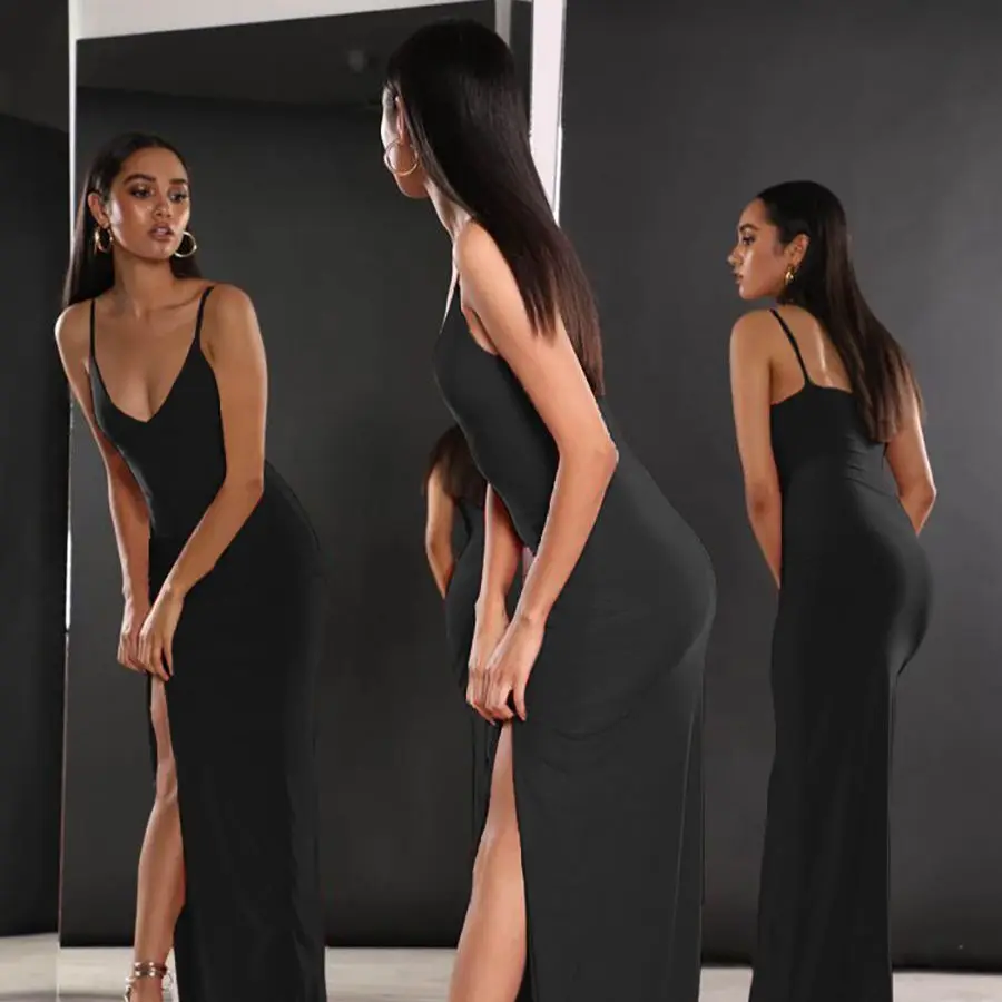 

Wantmove New Casual Summer Women's Dress 2021 Maxi Dress Sexy Bodycon Irregular Slip Party Dresses JZ456