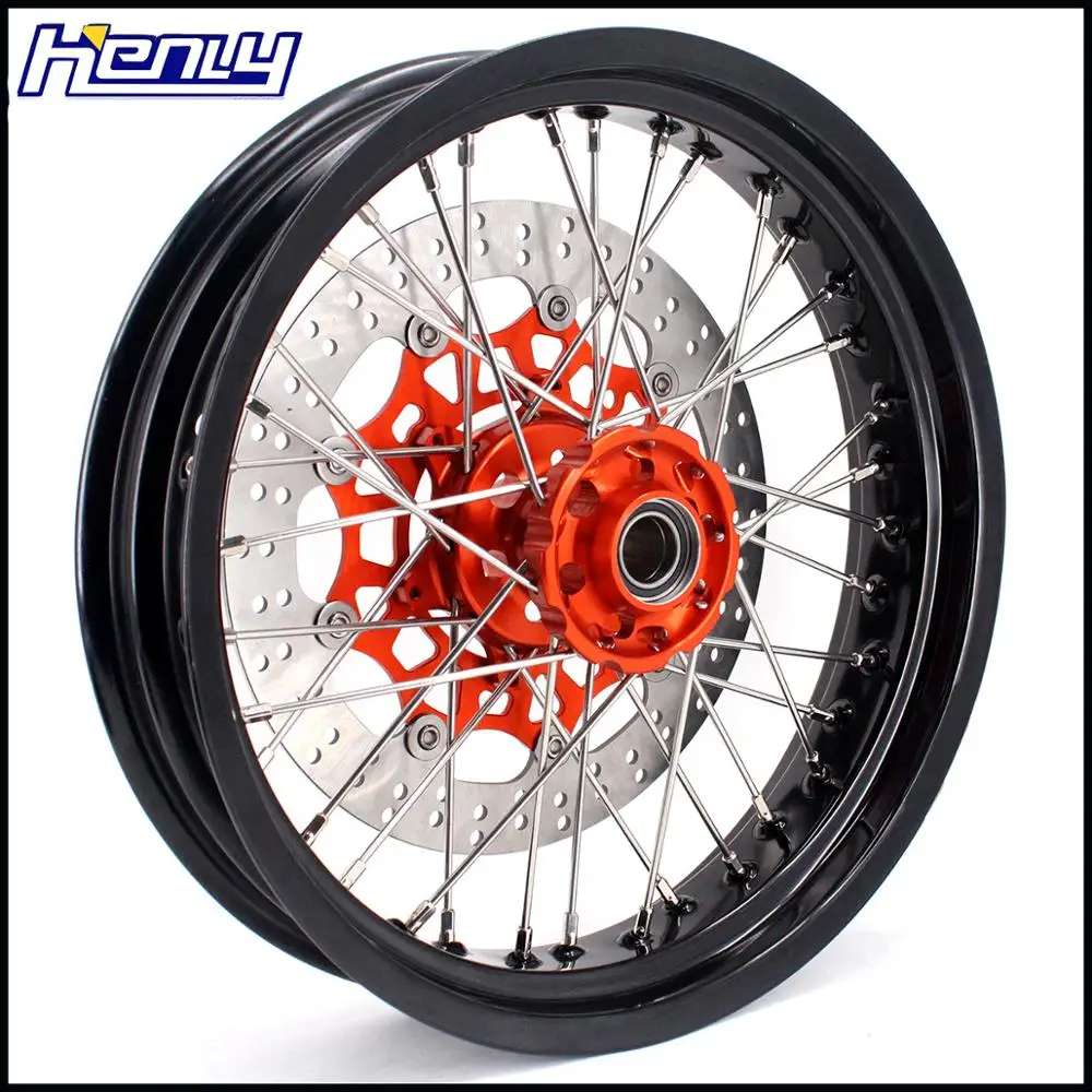 3,5/5,0 Supermoto колеса Supermotard обод набор для KTM EXC EXC-F SX SXF XCW XC XCF 125 250 150 300 350 450 505 530 2003- диски