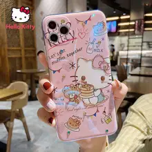 Hello Kitty case for iPhone 6S/7/8P/X/XR/XS/XSMAX/11/12Pro/12mini Phone Blu-ray Soft Case Case Cover