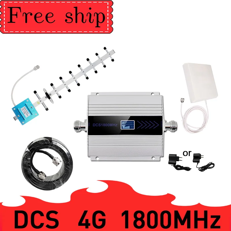 Усилитель сигнала сотовой связи 4G LTE DCS 1800 МГц 60 дБ коэффициент усиления GSM 2G
