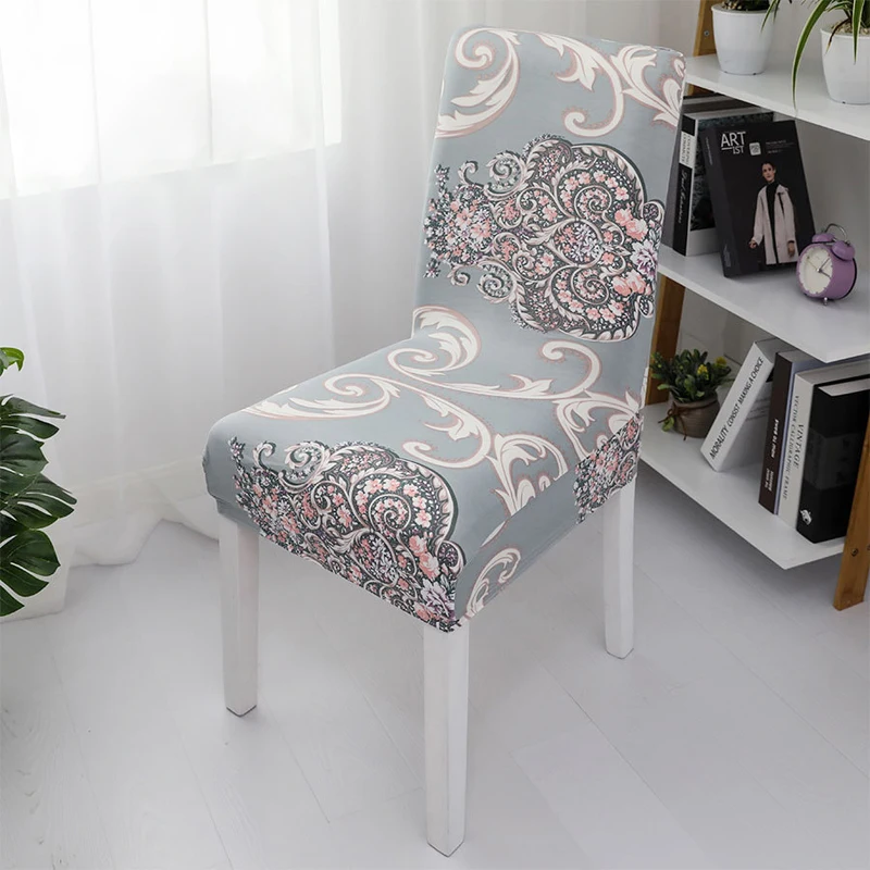 Эластичный чехол для стульев с спинками прочный спандекс кухонных обеденных
