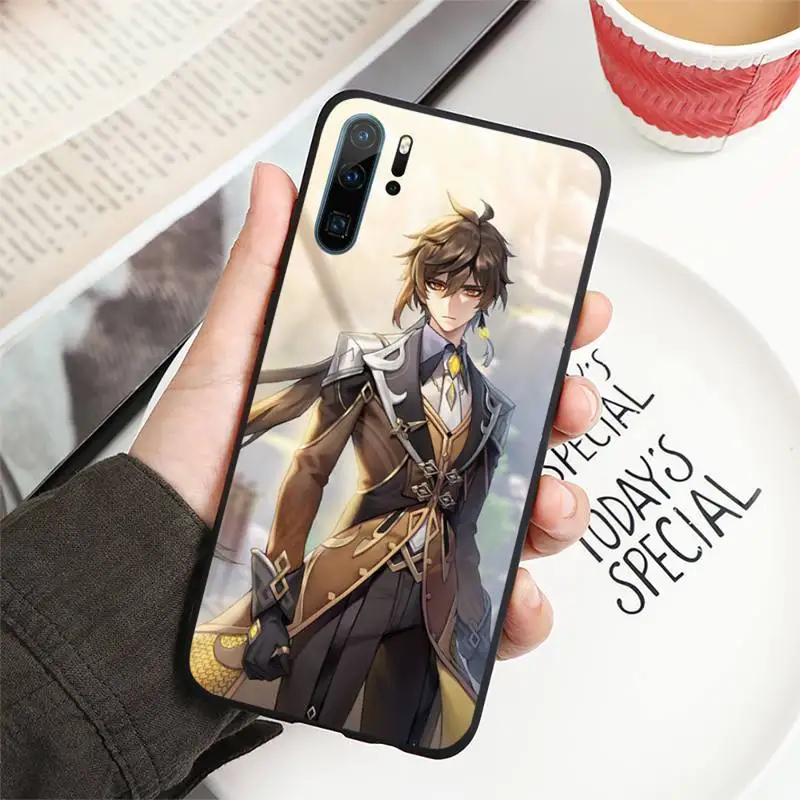 

Hot game zhongli genshin impact Phone Case For Huawei honor Mate P 10 20 30 40 i 9 8 pro x Lite smart 2019 nova 5t