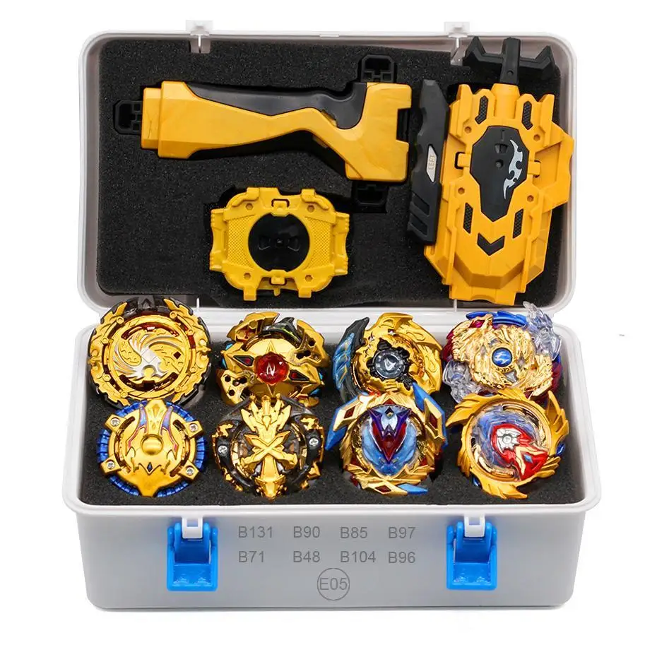 TAKARA TOMY Tops Launchers Bey Bay Burst Set Toys with Starter and Arena Metal God Spinning Top Blade Blades Toys