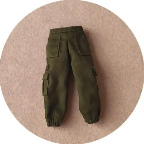 army green pant Кукла Blyth одежда комбинезоны брюки сетка футболка пальто для OB24, Licca, Pullip, Barbies, Blyth Брюки Одежда для 1/6 кукла аксессуары - Цвет: army green pant