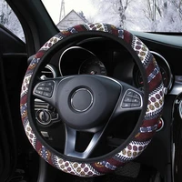 universal ethnic style car steering wheel cover elastic linen auto steering wheel protective case car auto interior accessories