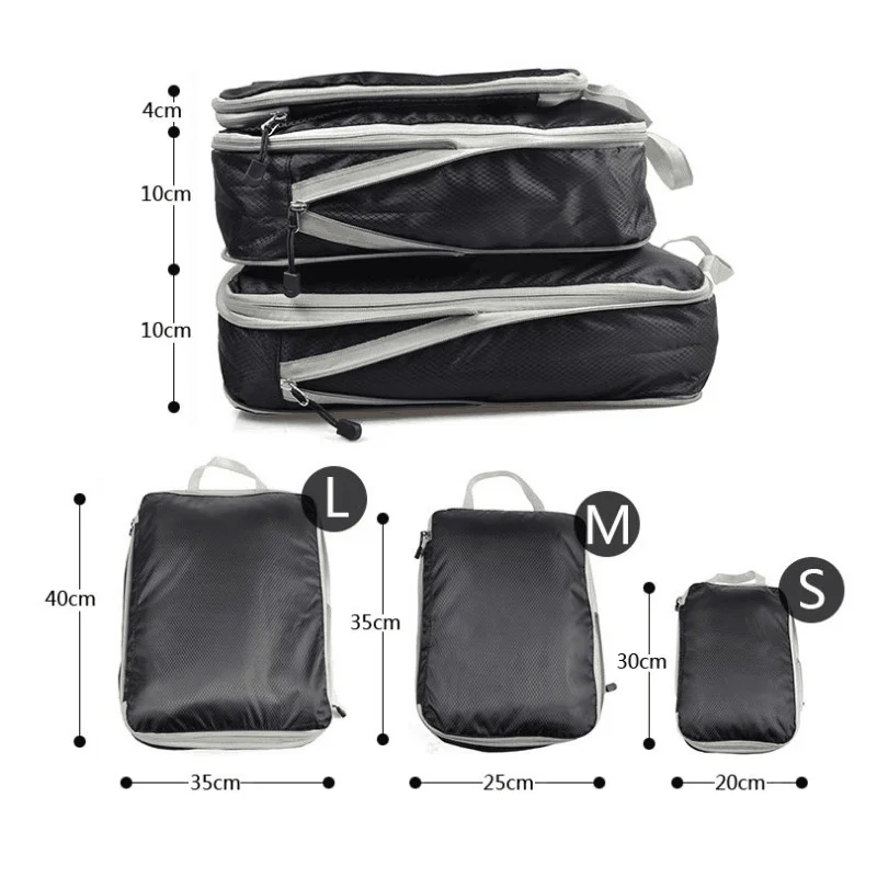 3 шт./компл. компл. сжимаемая дорожная сумка-Органайзер водонепроницаемый