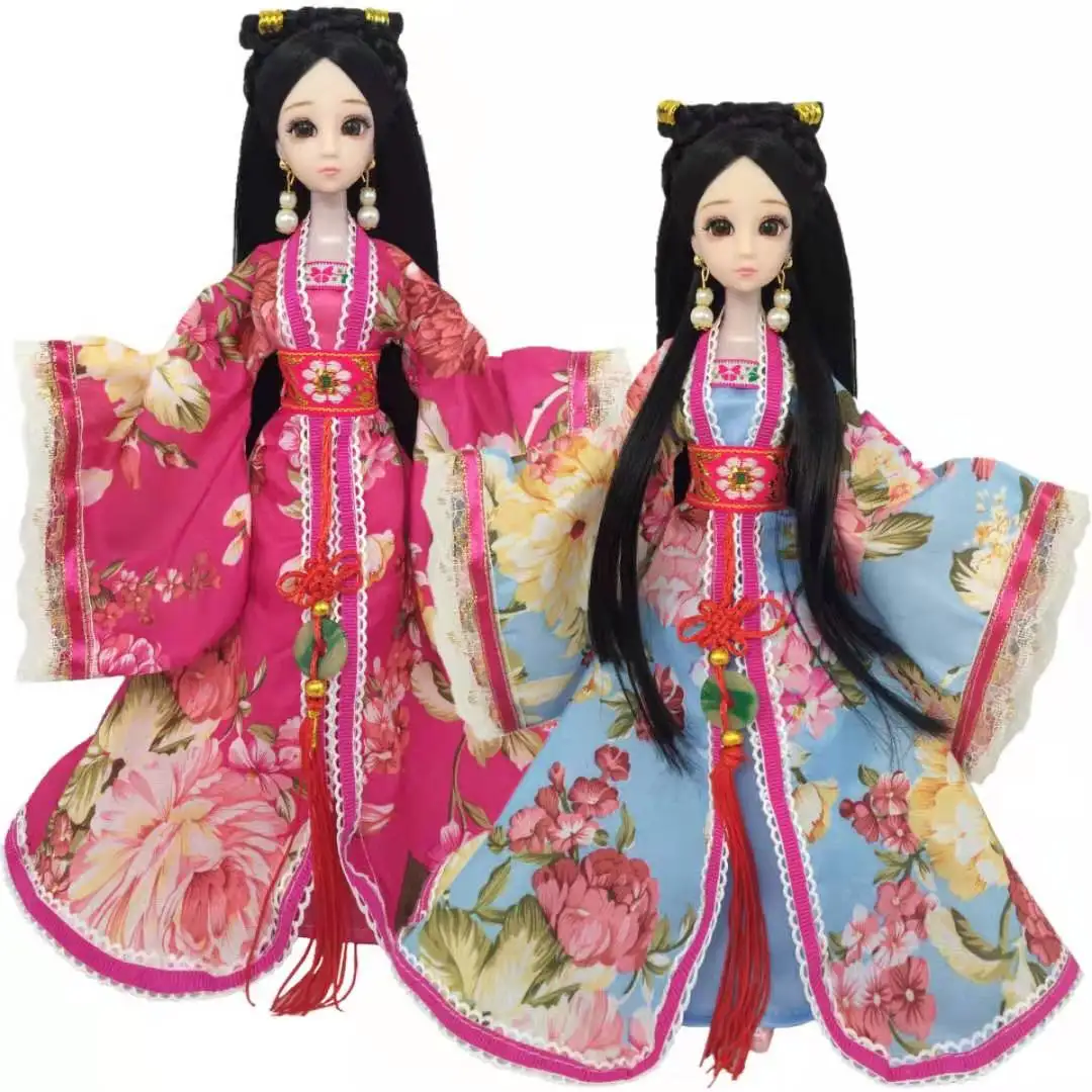 Древняя платья принцессы для куклы Барби, косплей традиционным китайским стилем костюма красоты, аксессуары для девочек 1/6 BJD, подарок девочке.
