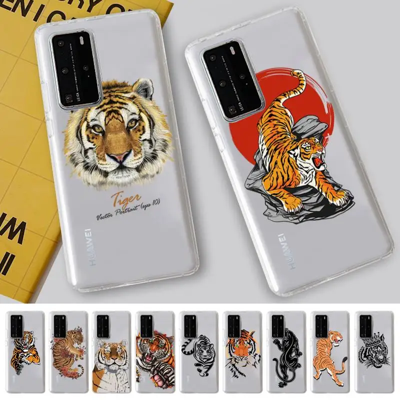 

Tiger Phone Case For Huawei P 20 30 40 pro lite Psmart2019 Honor 8 10 20 Y5 6 2019 Nova3E