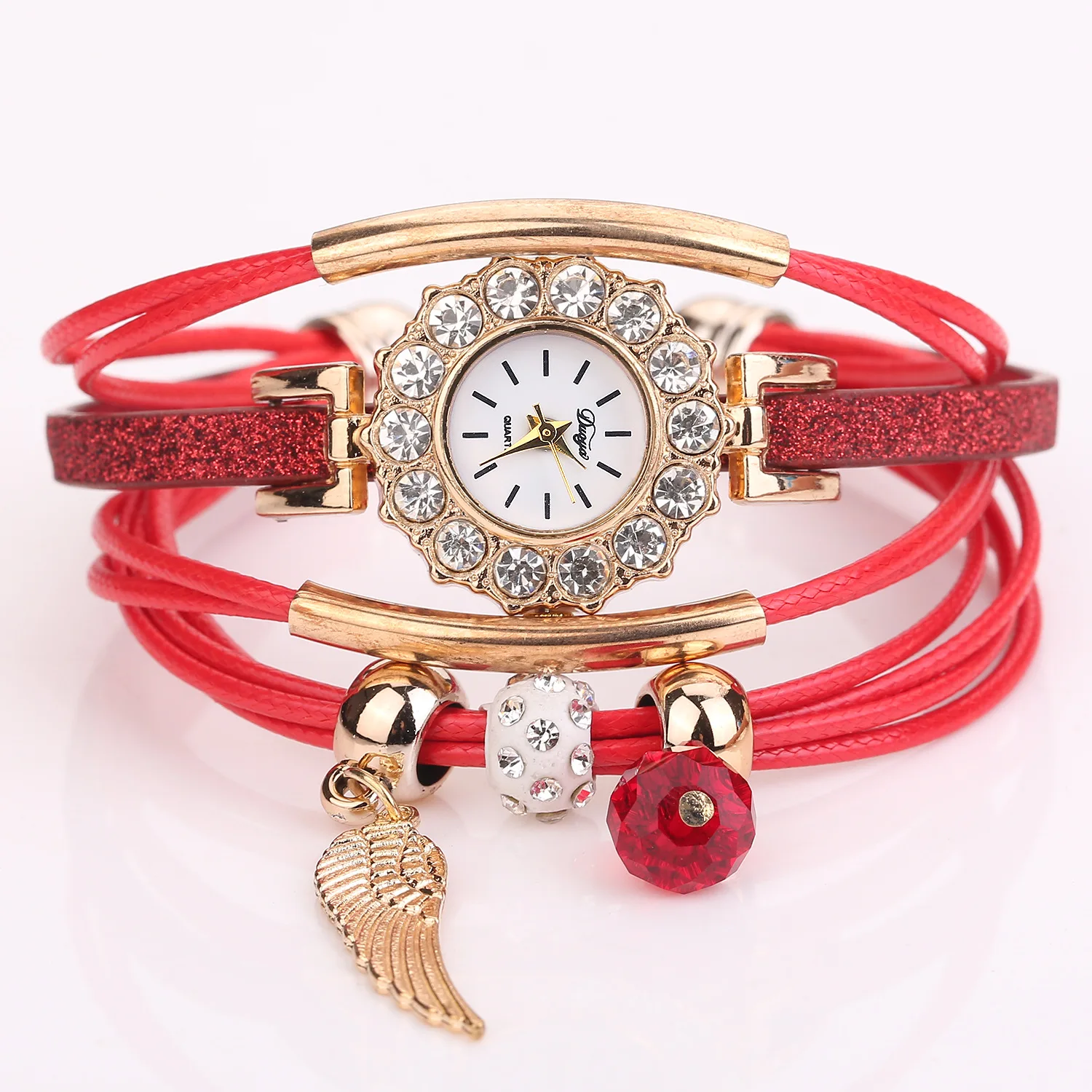 Роскошные модные женские часы-браслет с бриллиантами наручные часы сплав крылья