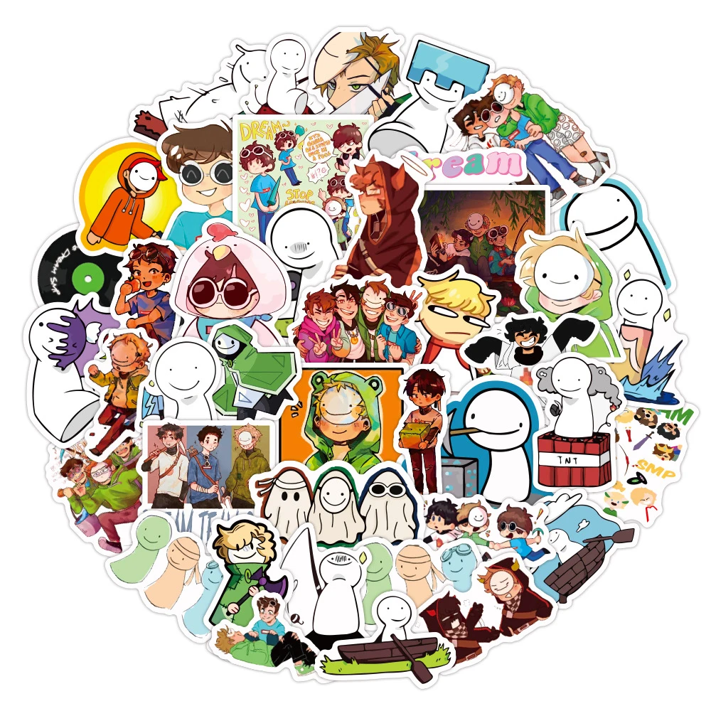 

10/30/50PCS Dream Smp Anime Cartoon Stickers DIY Skateboard Fridge Guitar Laptop Luggage Graffiti Funny Sticker Kid Toy Decal