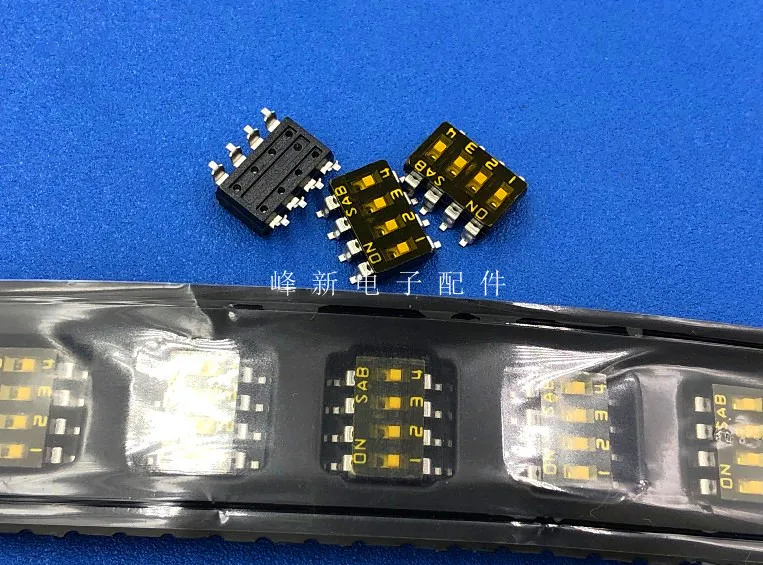 

LSM704-E SMD 8-pin 4P4-bit DIP переключатель 2,54 мм, плоский циферблат, программируемый IC переключатель, 4-ходовой переключатель, 5 шт.-1 лот