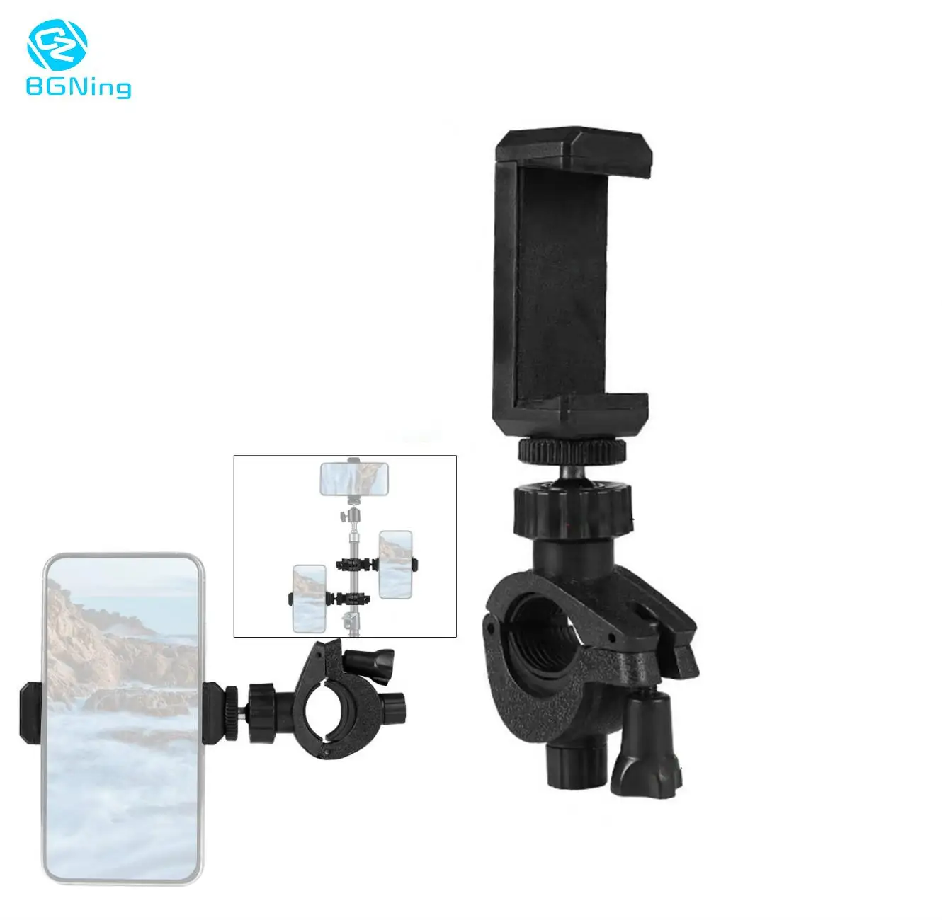 

Держатель для велосипеда BGNing, регулируемая вспышка, селфи-палка, штатив с зажимом для Insta360 One для экшн-камеры OSMO