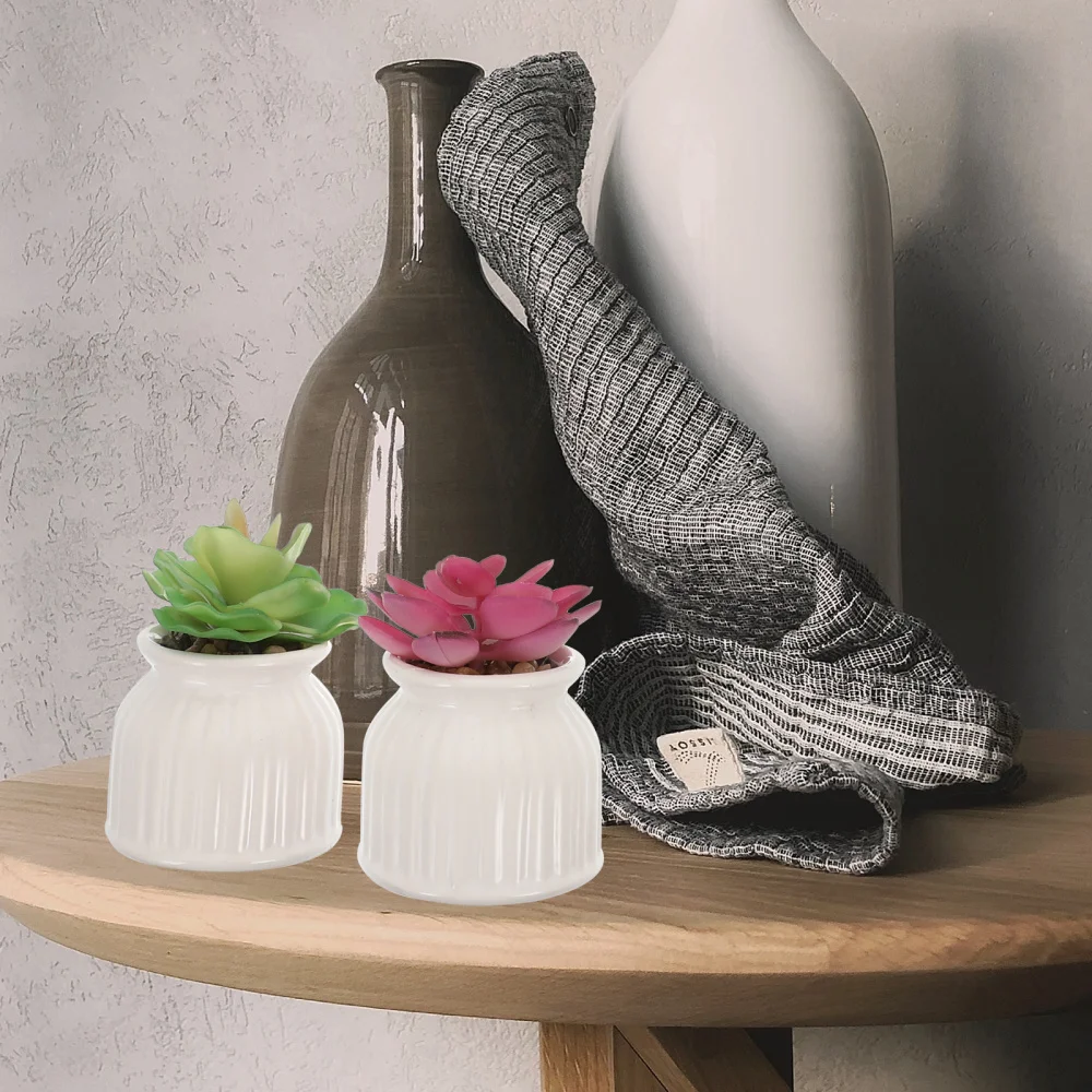 

6 Pcs Artificial Bonsai Decor Succulent Plant Desktop Decor Potted Plant Decor