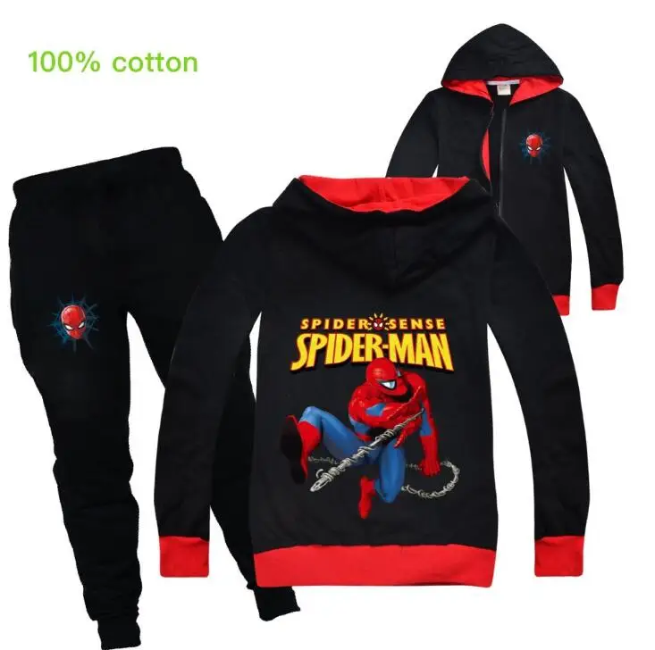 Комплект одежды для мальчиков Человек-паук Disney хлопковый спортивный костюм