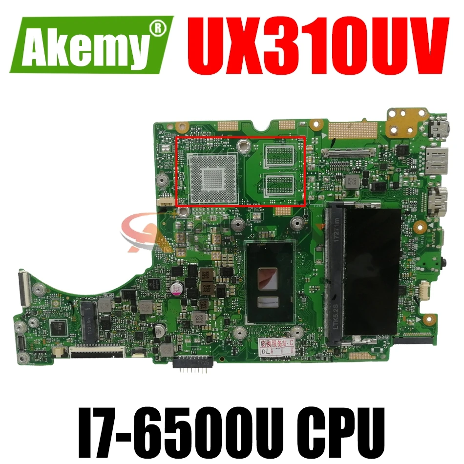 

Материнская плата AKEMY UX310UV для ноутбука ASUS UX410UA (14 дюймов) UX410UAK UX410U оригинальная материнская плата 4GB-RAM I7-6500U UMA