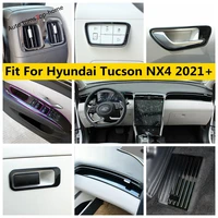 central control panel strip handle bowl window lift water cup holder cover kit trim accessories for hyundai tucson nx4 2021 2022