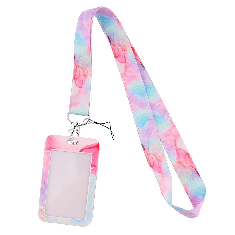 colorful lanyard for keys chain id credit card cover pass mobile phone charm badge holder key ring neck straps accessories free global shipping