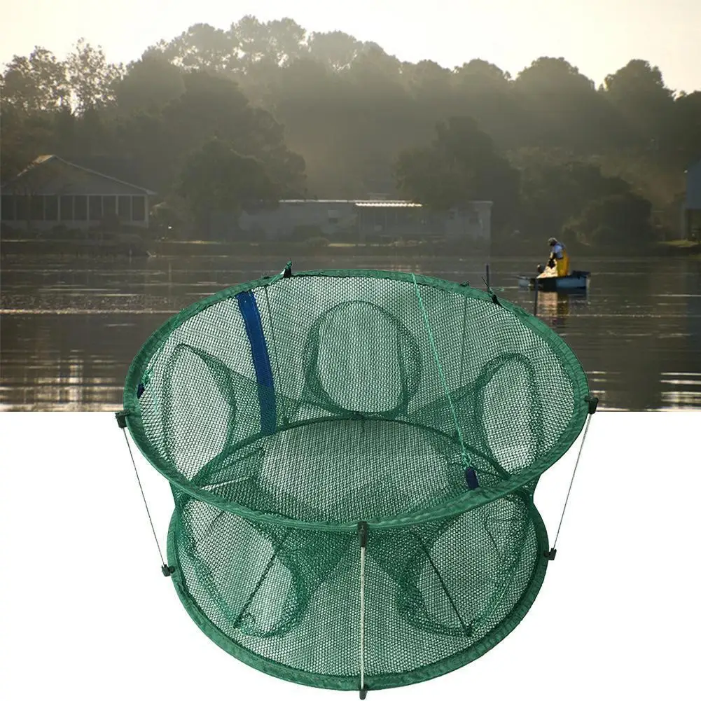 

Automatic Fishing Net Round Shape Trap Cage Open For Crab Lobster Easy Fishing Net Use To Crayfish U0u3