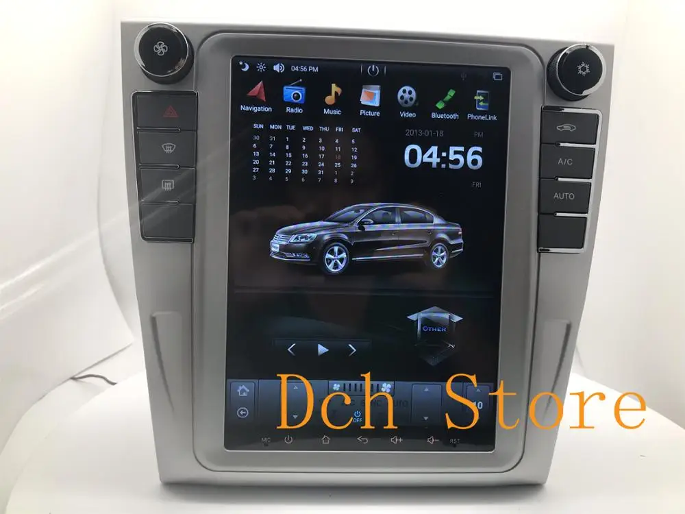 Автомобильный DVD плеер Tesla Style с экраном 10 4 дюйма большим вертикальным Android 9 0 GPS