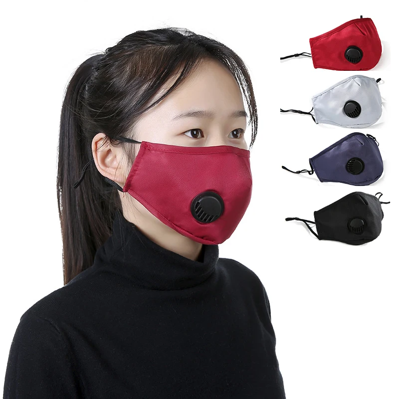 Антивирусная маска PM2.5 с дыхательным клапаном хлопковая унисекс фильтром из