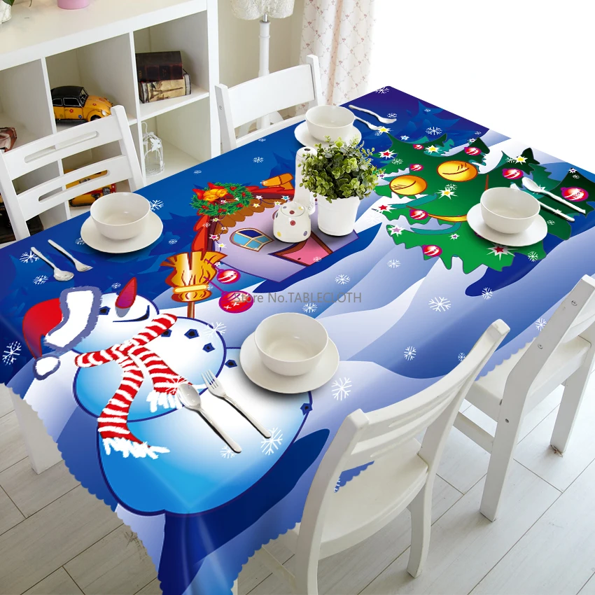 Скатерть из полиэстера и хлопка толстая Пылезащитная прямоугольная скатерть с