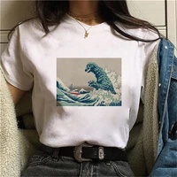 2021 great wave printed t shirt summer short sleeve top t shirt women fashion soft casual white t shirts for girls ladies