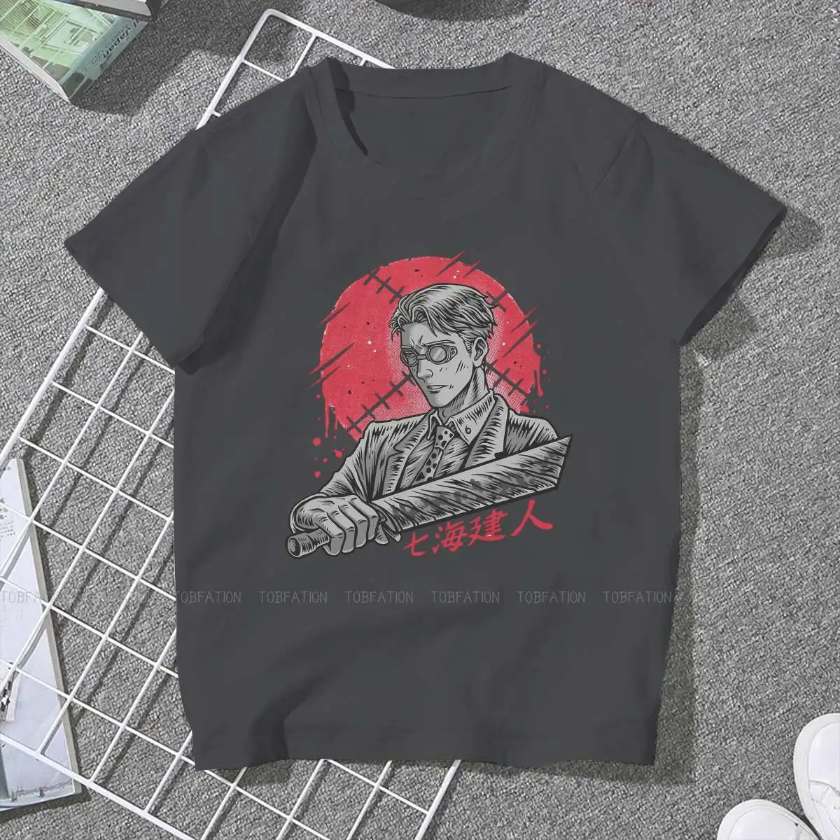 

Kento Nanami Women Tshirts Jujutsu Kaisen Anime Grunge Vintage Female Clothing Loose Cotton Graphic Short Sleeve