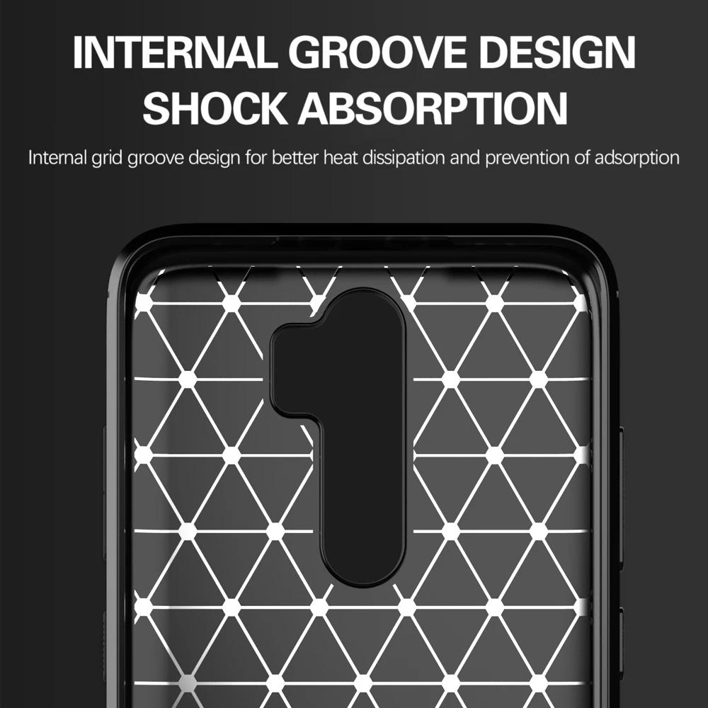 Carbon Fiber Texture Back Case For xiaomi Redmi note 8 7 Simple Brushed Silicone Cover pro back case |