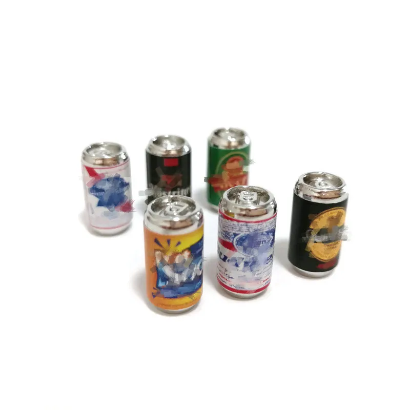 

6Pcs Mini Simulation Beer Can Beach Bar Gift DIY Doll House Miniature Scene Ornament Crafts Hanging Decorations Accessories