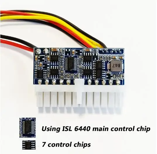 Высококачественный телефон блок питания сервера ATX 24Pin Pico Switch PSU Car Mini ITX 12V -40