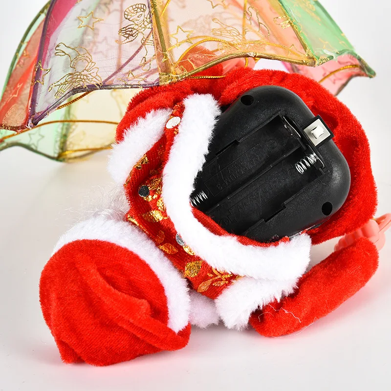 

2021 New Electric Parachute Santa Claus Plush Doll Baby Novelty Toy Funny Christmas Toy Gift For Children New Year Gift