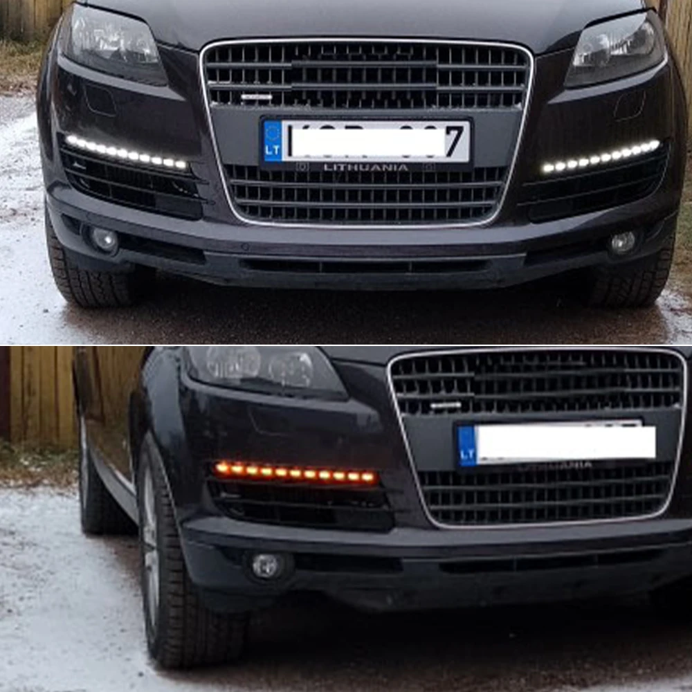 2 шт. авто Стайлинг для Audi Q7 2006 2007 2008 2009 светодиодный DRL Противотуманные фары