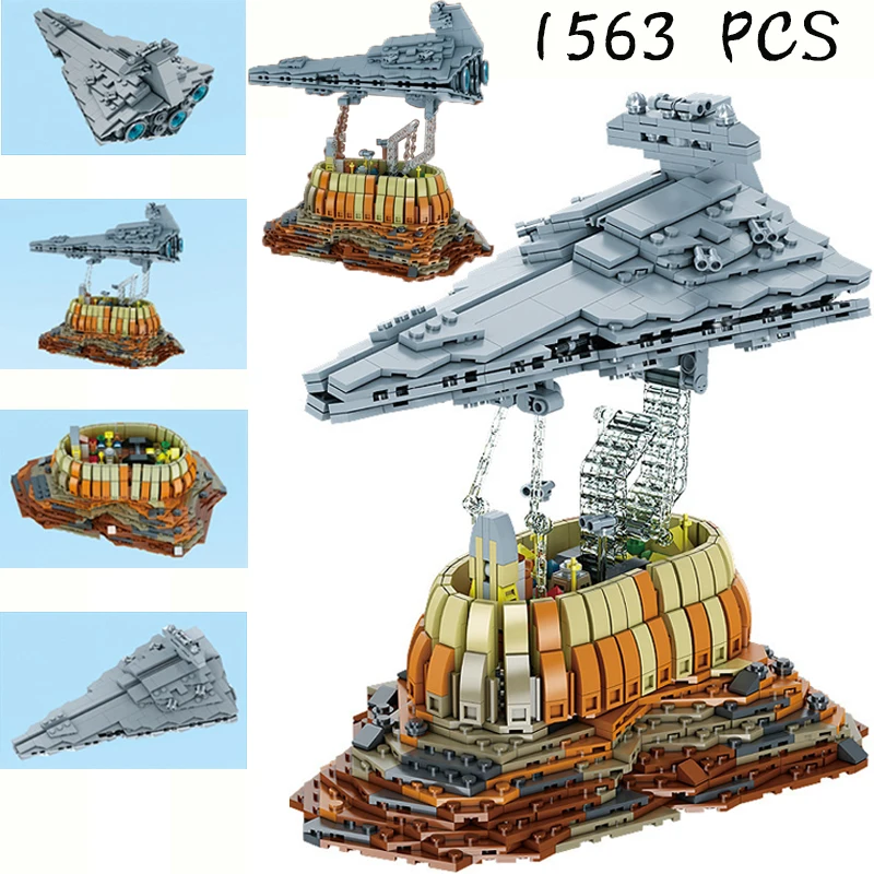 

New 1563PCS Suspended Spaceship Model DIY Building Blocks Educational Children's Toy Gift