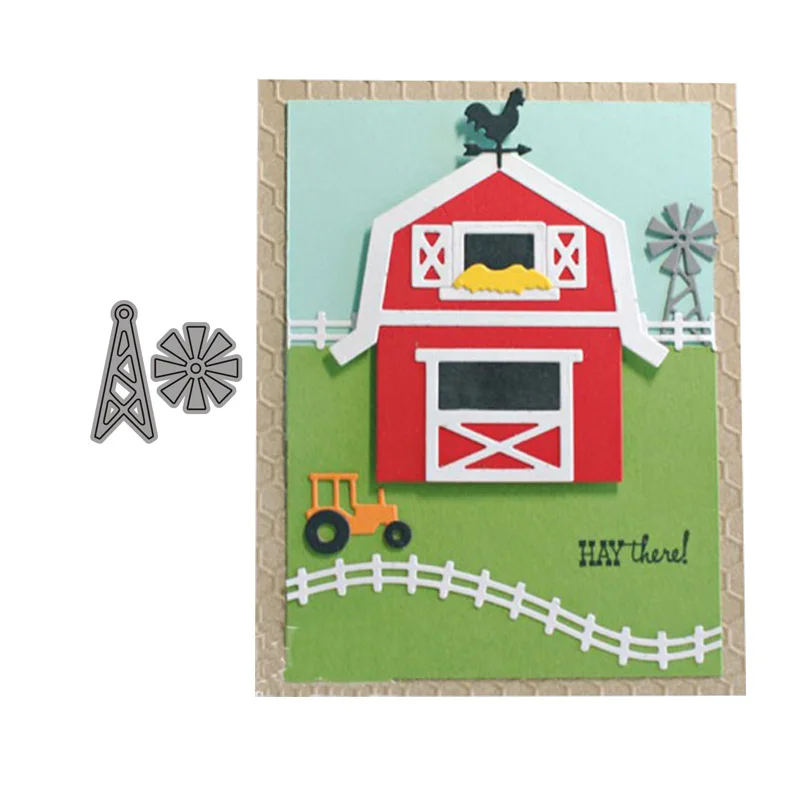 CH ветряная мельница металлический Трафаретный вырубной штамп 3D &quotсделай сам&quot