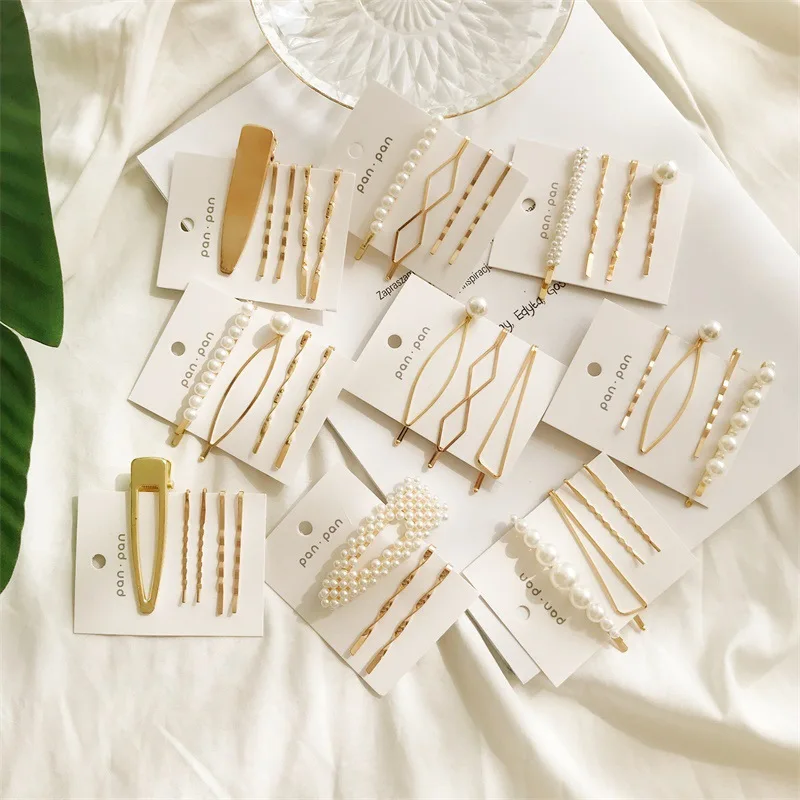 3 шт./компл. металлическая заколка для волос с жемчугом девочек женская