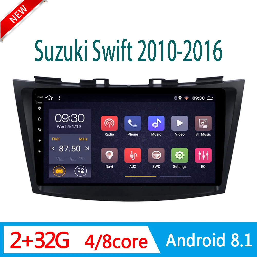 2 грамма авто радио для Suzuki swift 2010 2016 мультимедийная система аудио стерео DVD SWC RDS am