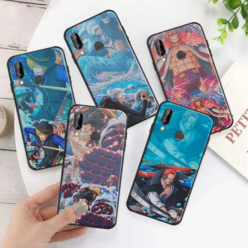 

Japan Anime One Pieces Luffy Zoro Phone Case For Huawei P Smart Z 2019 2021 P20 Pro P30 P40 P40 Lite Pro Soft TPU Cover Coque