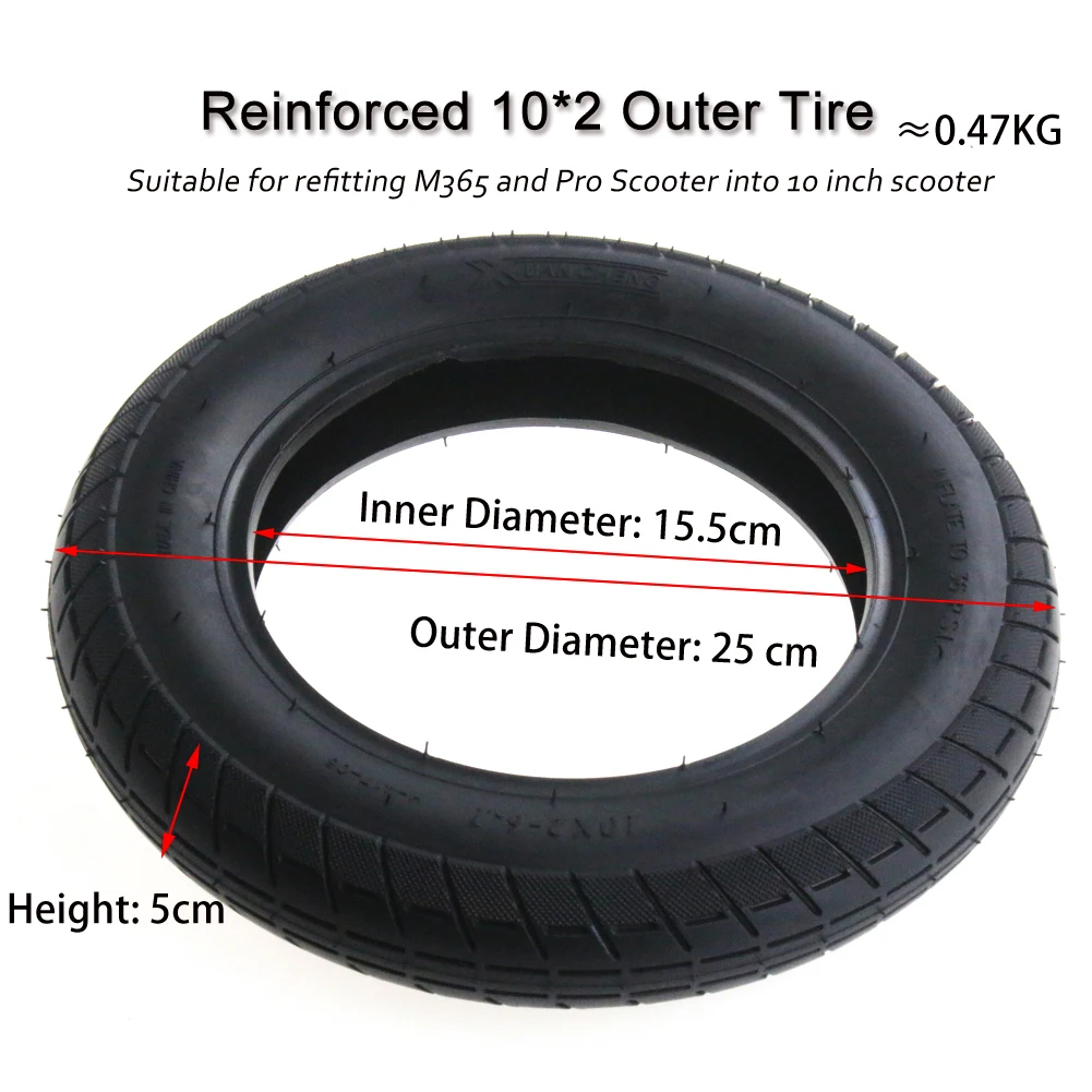 

Xuancheng 10 Inches Modified Tire for Xiaomi M365 Scooter Reinforced Stable-proof Outer tyre M365 PRO 10*2 Xuan Cheng Tire
