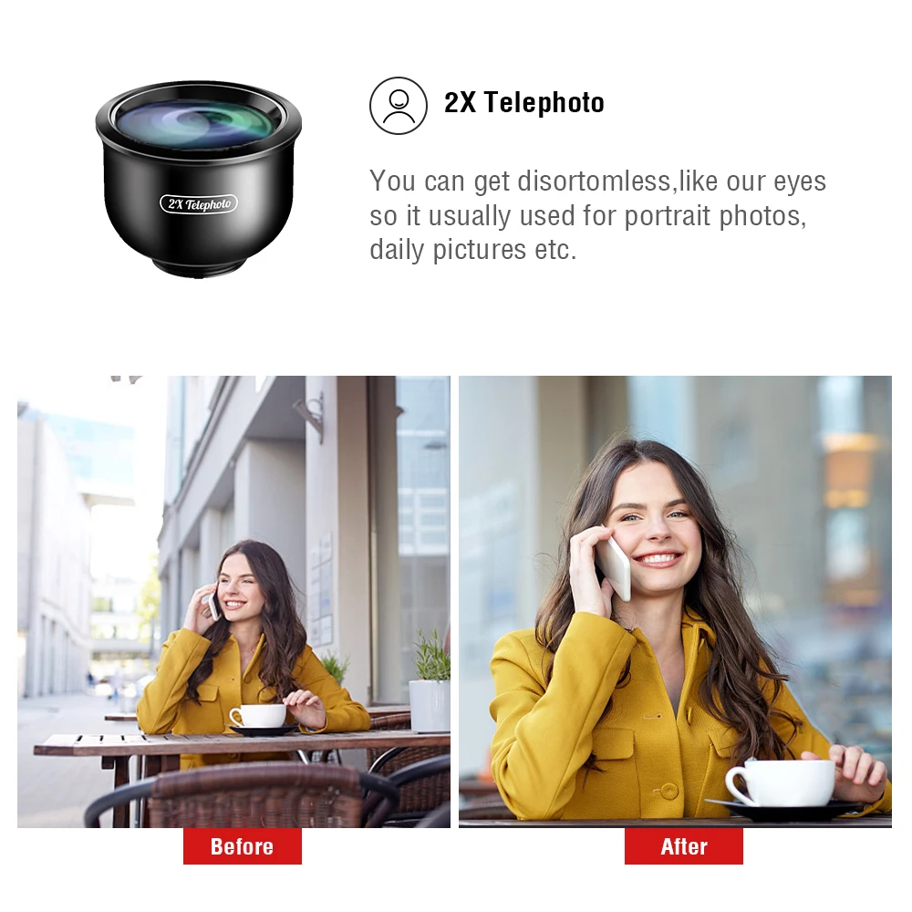 Объектив для телефона универсальный широкоугольный рыбий глаз 5 в 1 4K iphone Samsung Xiaomi